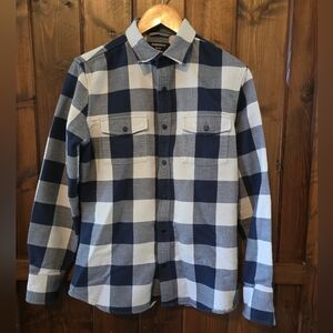 Nordstrom Navy and White Checkered Shirt